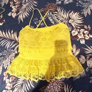 J. Crew Lace Peplum top